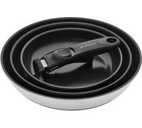 Set de poêles à frire Revêtement anti-adhésif Poêle anti-rayures Poignée amovible SMART STEEL 4 pièces HOMLA