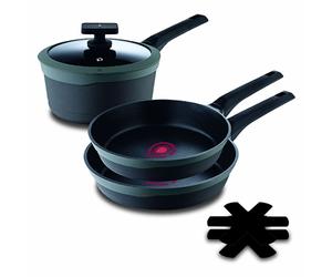 Set de poêles Masterpro GASTRO 4 pièces noir aluminium