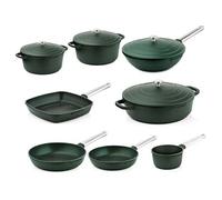 Westinghouse - Série Performance - Batterie de cuisine - Batterie de cuisine 12 pièces - 8 pans - Vert