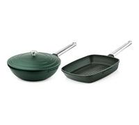 SET DE POÊLES performance Westinghouse - Poêle wok 28 CM + Poêle grill 28 CM - Vert Vert G