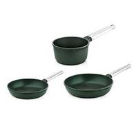 SET DE POÊLES Série performance Westinghouse - Poêle à frire 24 CM + 28 CM + Casserole 18 CM - Vert Vert G