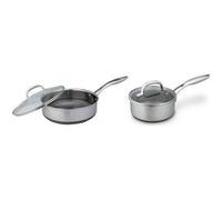 SET DE POÊLES Westinghouse - Black Signature - Poêle à frire 20cm - Poêle 24cm - Induction Argent G