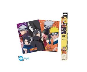 Set de Posters - GB EYE - NARUTO - Chibi 52x38 cm - Ninjas Konoha - Décoration murale