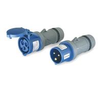 Set de prises et raccords CEE 230V/16A 3p bleu IP44 pour camping - Mennekes