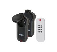 Brennenstuhl Prises télécommandées Confort-Line 1507031 – 2 pour l'extérieur avec clapet