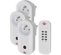 Brennenstuhl Lot de 3 prises télécommandées RC CE1 3001 1000W, télécommande