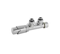 Set de Raccordement Thermostatique Chromé Multiblock Forme d'Angle avec Tête