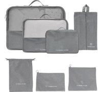 Set de rangement de voyage, 7 pièces, gris, multifonctionnel