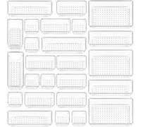 Set de rangement pour tiroir, 25 pièces, 4 tailles
