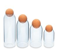 Set de récipients de stockage en verre 1.2 L / 930 ml / 670 ml / 400 ml