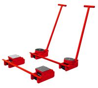 Set de rouleaux de transport 30 tonnes - 4 plateaux avec 2 barres de direction MW Tools TRSA30