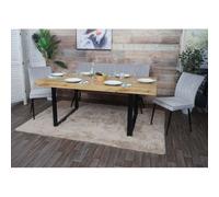 Set de salle à manger HWC-K16, set de 2 chaises + banc Ensemble de salle à manger, velours métal gris clair