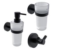 Set de salle de bain Nimco Unix noir UNC set-31W-T-90