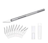 Set de scalpel, incl. 10x lames de rechange SK5 et capuchon de protection, couteau de bricolage Cutter Comfortline Hobby- Couteau de sculpture pour couper du fondant tissu feuille de voiture bricolage