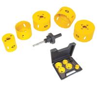 Set de scie cloche avec tailles 38, 40, 65, 67 et 68 mm et porte-embout 424039 C.K 424044 38 mm, 40 mm, 65 mm, 67 mm, 68 mm 6 pièces 1 set
