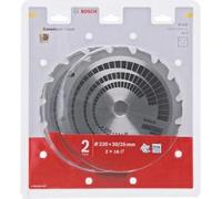 Set de scies circulaires Bosch, modèle Construct Wood 235x2,8/1,8x30x16z, idéal pour des coupes rapides et précises dans le bois, grande durabilité, performance professionnelle en menuiserie.