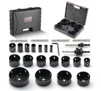 Set de scies cloches VEVOR bimétalliques, 18 lames de scie cloche, jeu de scies cloches bimétalliques Accessoires pour perceuse, scies cloches professionnelles pour percer le bois, le fer, le plastiqu