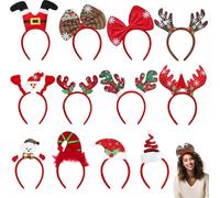 Set de serre-tête de Noël avec 12 designs festifs pour femmes et hommes