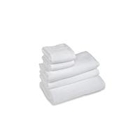 Set de Serviettes de Bain en éponge 100% Coton, 2 Visages 60 x 100 + 2 invités 40 x 60 cm + 1 Serviette 90 x 140 cm, Lot de 5 pièces, 450 g/m², Double torsadé, idéal pour B&B et hôtel, résistant au
