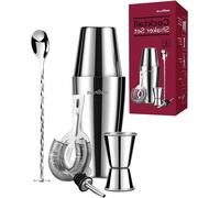 Set de shaker à cocktail - Premium Boston Shaker - set de 6 pièces - acier inoxydable