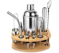 Set de shakers à cocktail pour le bar de la maison - 14 pièces RVS Cocktail Maker Kit