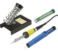 Set de soudure Basetech ZD-30B 230 V 30 W forme de crayon avec étain à souder, avec support, avec pompe à dessouder, avec panne à