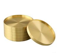Set de Sous-Verres en Laiton pour premium 10x10cm - Accessoires de Bar Stylisés Protégeant les Meubles des pour griffe - pour idéal pour Maison et Restaurant(1PC)