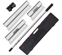 Set de spatules décoratives - spatule large 25 cm / 60 cm / 80 cm, longueur de lame 0,89 - 2 m - spatule de surface pour la construction à sec 0,5 mm d'épaisseur de lame - spatule de façade en acier i