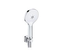 Duravit - Set pommeau de douche, barre et flexible, 3 jets, chrome/blanc UV0762001005