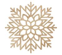 Set de table de Noël design Flocon - Diam. 42 cm - Doré