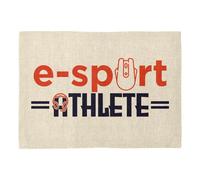 Set de Table en Lin - e-Sport Athlete Video Game Profession Passion - Grand Format 40 x 28,5 cm