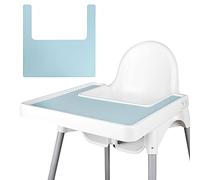 Set de table en silicone durable pour chaise haute, propre et hygiénique, adapté pour IKEA Antilop Highchai, pour tout-petits et bébés (bleu clair)