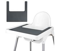 Set de table en silicone durable pour chaise haute, propre et hygiénique, adapté pour IKEA Antilop Highchai, pour tout-petits et bébés (gris)