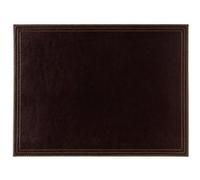 Olympia – Set de table rectangulaire CE298 Grand en similicuir résistant à la chaleur Marron