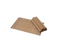 Set de table ensemble 6 pièce HWC-C13 bambou lavable 45x30cm marron foncé