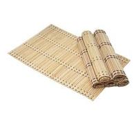 Set de table ensemble 6 pièce MENDLER HWC-C13 bambou lavable 45x30cm marron clair Marron G