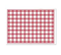 Set de Table Papier Vichy Bistro | Gaufré | Rouge et Blanc | 30X40 cm | Déperlant | Lot de 1000 pièces | Guinguette - Brasserie - Bistro - Bouchon Lyonnais