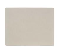 Set de table SQUARE CORDUROY 35 x 45 cm, blanc huître, cuir, LIND DNA