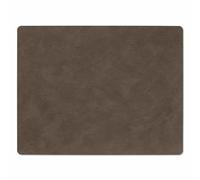 Set de table SQUARE CORDUROY 35 x 45 cm, caviar, cuir, LIND DNA