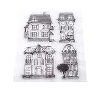 Set de Tampons Clairs Transparents Scrapbooking Stampo Maison en Silicone PVC pour DIY Loisirs Créatifs Décoration Noel Enfant