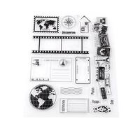 Set de Tampons Clairs Transparents Scrapbooking Stampo Timbres en Silicone PVC pour DIY Loisirs Créatifs Décoration Noel Enfant