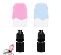 Set de tampons rouleaux de confidentialité - 2 tampons (rose et bleu) avec 2recharges d’encre, protection des données personnelles pour courriers, colis, documents et informations sensibles