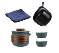 Set de Tasses à Thé Kung Fu Portable en Céramique, 1 Théière 2 Tasses | Design Élégant et Chic, pour Famille, Amateurs de Thé, Maison, Voyages, Présent de Pendaison
