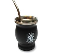 Set de théière Mate Green Yerba Mate - paille en acier inoxydable - tasse isolée à double paroi - lavable au lave-vaisselle - tasse Yerba Mate durable
