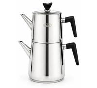 Set de théières Mulex couvercle en verre acier inox 18/10 1,5/2,5 L