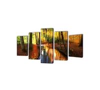 vidaXL Set de toiles Forêt