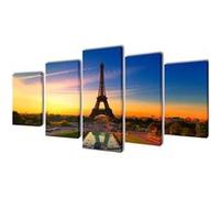 Set de toiles murales imprimées Tour Eiffel 200 x 100 cm
