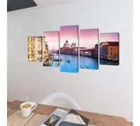 Set de toiles murales imprimées Venise 200 x 100 cm Multicolore G