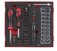 Set de tournevis dynamométriques Foam2 tray HEX- PH- Plat- TX- ROB- TPX- PZ 95 pièces Teng Tools TEDSD14