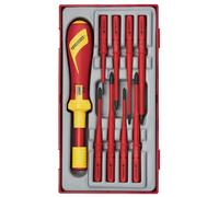Set de tournevis dynamométriques isolés 1000V TT1 tray Plat- PH- pz 9 pièces Teng Tools TTVSD09